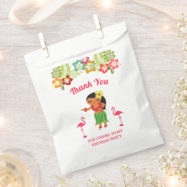Niedlich Hawaiian Hula Girl Luau Geburtstagsparty Geschenktütchen