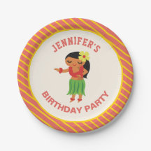 Niedlich Hawaiian Hula Girl Luau Geburtstagsparty