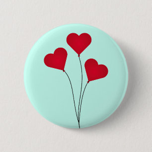 Niedlich Heart Balloons Button