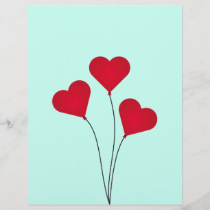 Niedlich Heart Balloons Flyer
