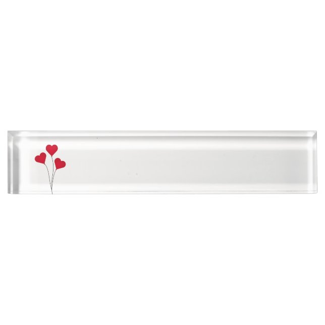 Niedlich Heart Balloons Namensplakette (Vorderseite)