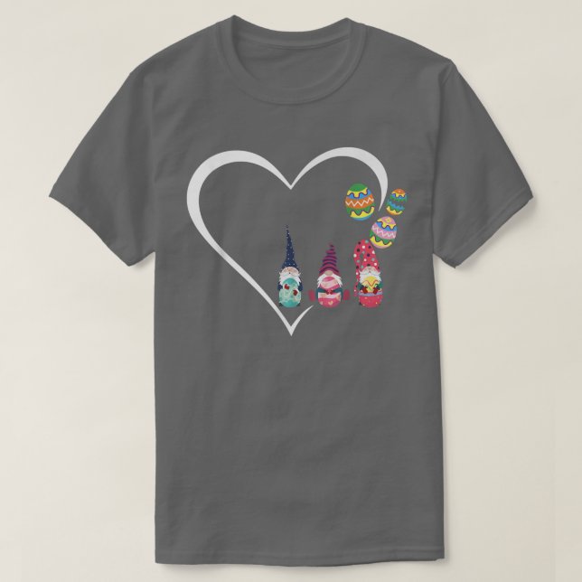Niedlich Heart Gnome Hugs Bunny Happy Oaster Egg H T-Shirt (Design vorne)