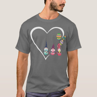 Niedlich Heart Gnome Hugs Bunny Happy Oaster Egg H T-Shirt