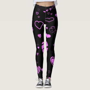 Niedlich Heart Modern Orchid Leggings