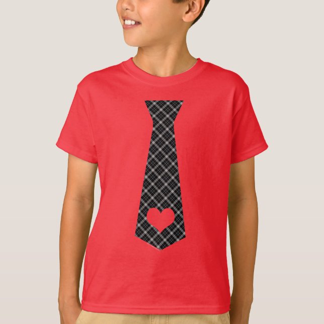Niedlich Heart Necktie Business Liebe Boys Valenti T-Shirt (Vorderseite)