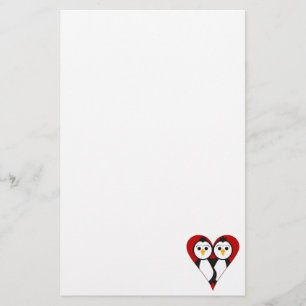 Niedlich Heart Penguins Briefpapier