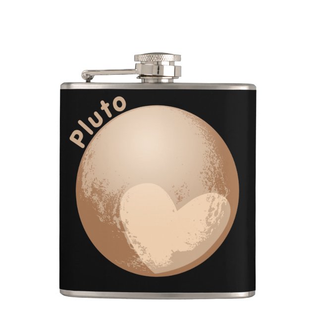 Niedlich Heart Pluto Flachmann (Vorderseite)
