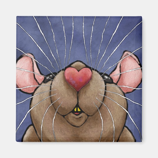 Niedlich Heart Rat Magnet (Vorne)