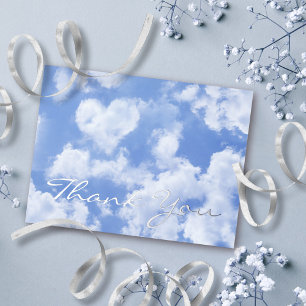 Niedlich Heart Shaped Cloud Blue Sky Wedding Viele Folien Feiertagspostkarte