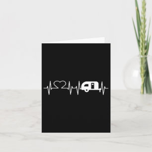 Niedlich Heartbeat Camper Camping Campfire Liebhab Karte