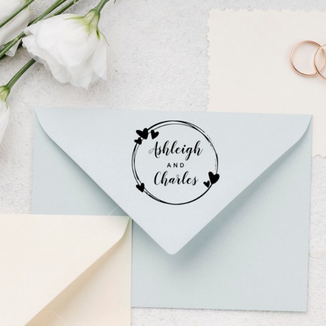 Niedlich Hearts Calligrafy Names Gummistempel (Von Creator hochgeladen)