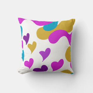 Niedlich Hearts Camouflage Rosa Gelb Kissen