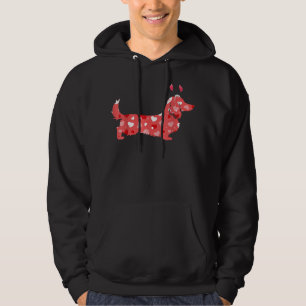 Niedlich Hearts Dackel Hund Welpe Lover Valentine  Hoodie