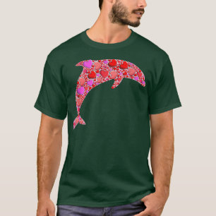 Niedlich Hearts Dolphin Funny Animals Lover Valent T-Shirt