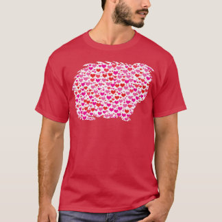 Niedlich Hearts Guinea Schwein Funny Animals Lover T-Shirt