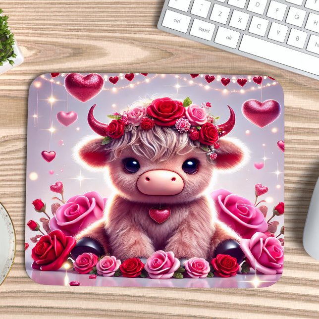 Niedlich Hearts Höhere Kuhwale Mousepad (Von Creator hochgeladen)