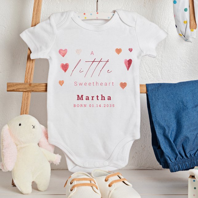 Niedlich Hearts Little Sweetheart Neugeborene Baby Strampler (Von Creator hochgeladen)