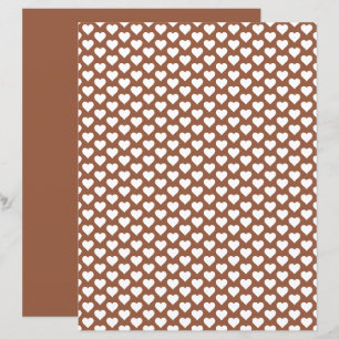 Niedlich Hearts Muster Coconut Brown Scrapbook Pap