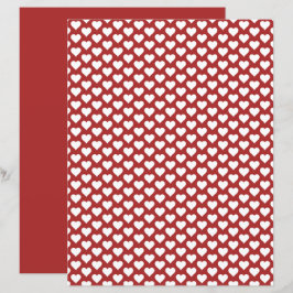 Niedlich Hearts Muster Red Scrapbook Paper