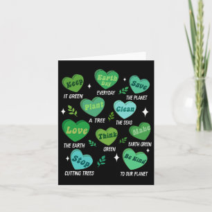 Niedlich Hearts Retro Earth Day Karte