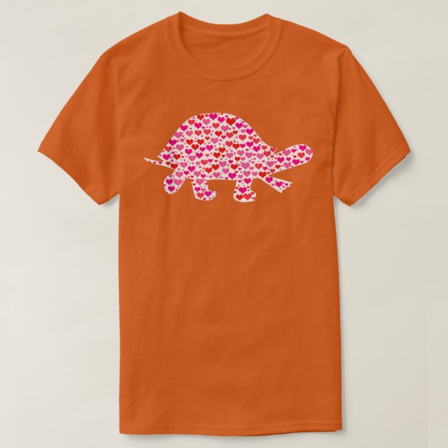 Niedlich Hearts Turtle Funny Animals Lover Valenti T-Shirt (Design vorne)
