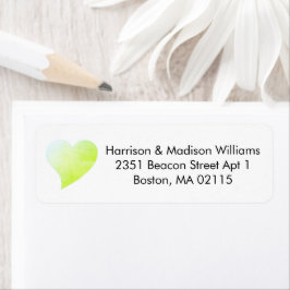 Niedlich-hellblaues grünes Herz, kundenspezifische