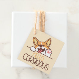Niedlich Hello Corgi Dog Geschenkanhänger