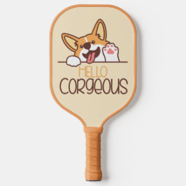 Niedlich Hello Corgi Dog Pickleball Schläger