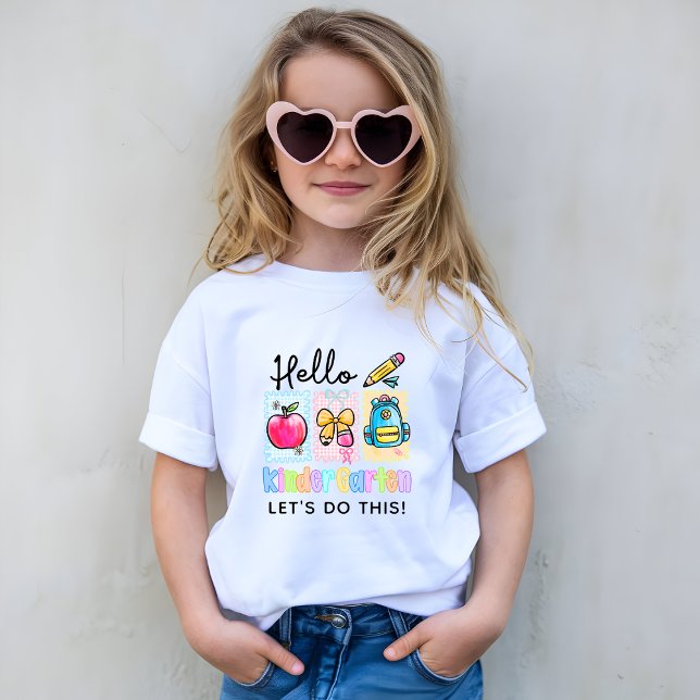 Niedlich Hello Kindergarten Preppy T-Shirt (Von Creator hochgeladen)