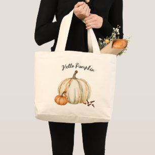 Niedlich Hello Pumpkin Gewürz Cosy Fall Jumbo Stoffbeutel