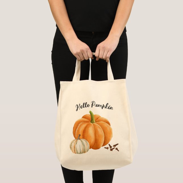 Niedlich Hello Pumpkin Gewürz Cosy Fall Tragetasche (Vorderseite (Produkt))