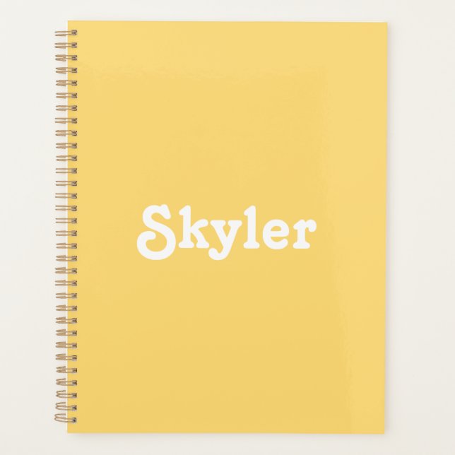 Niedlich hellorangefarbener individuelle Name Planer (Vorderseite)