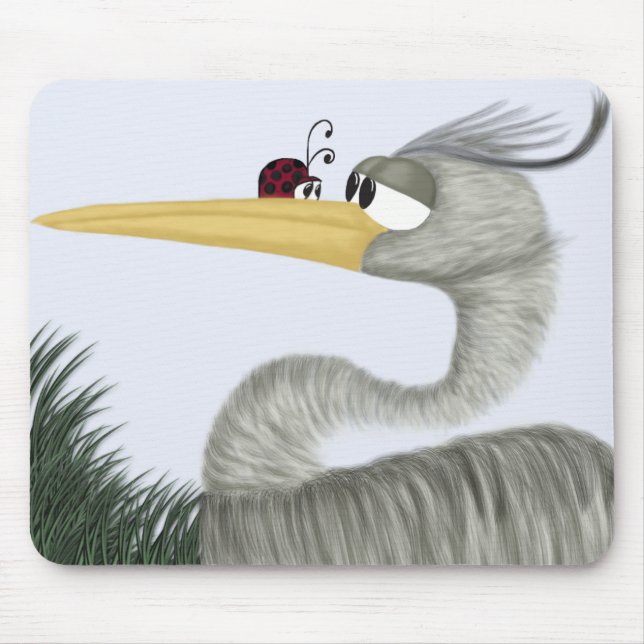 Niedlich Heron und Ladybug Mousepad (Vorne)