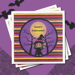 Niedlich Hexenkind Halloween-Party Paper Napkins Serviette