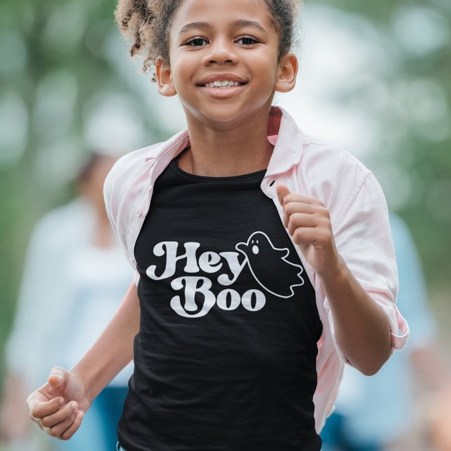 Niedlich Hey Boo Funny Ghost Halloween T-Shirt (Von Creator hochgeladen)