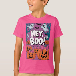 Niedlich Hey Boo Funny Ghost Halloween T - Shirt