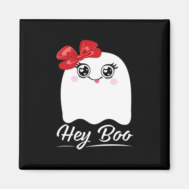 Niedlich Hey Boo Halloween Magnet (Vorne)