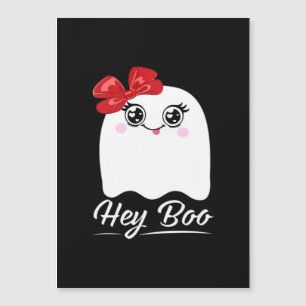 Niedlich Hey Boo Halloween Magnetkarte