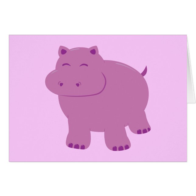 Niedlich Hippo (Vorderseite (Horizontal))