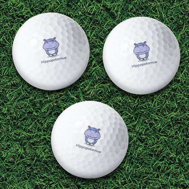 Niedlich Hippo Golfball (Cute Hippo Golf Balls)