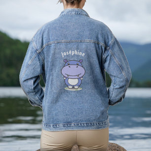 Niedlich Hippo Jeansjacke