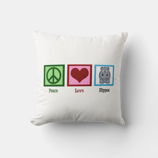 Niedlich Hippo Kissen (Vorderseite)