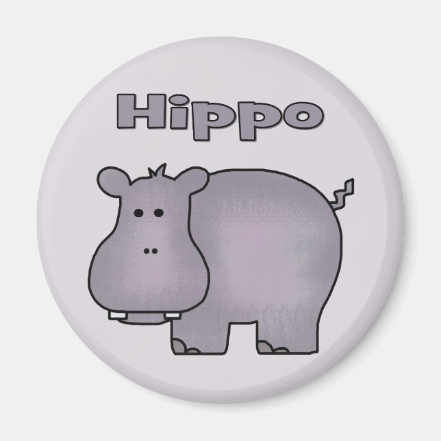 Niedlich Hippo Magnet (Vorne)