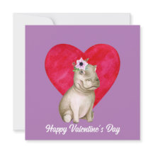 Niedlich Hippo Valentine