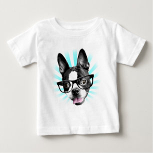 Niedlich! Hipster-Boston-Terrier Baby T-shirt