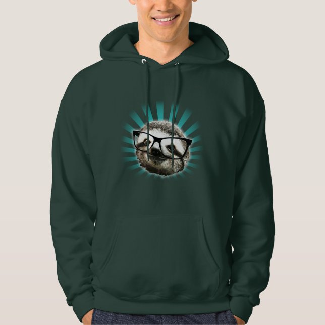 Niedlich! HipsterSloth Hoodie (Vorderseite)