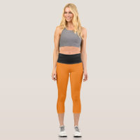NIEDLICH! Hochgebrannte Capris - Orange und Schwar