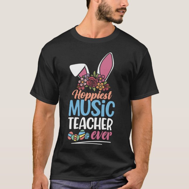 Niedlich hoffnungsloser Musiklehrer je Bunny Ear R T-Shirt (Vorderseite)