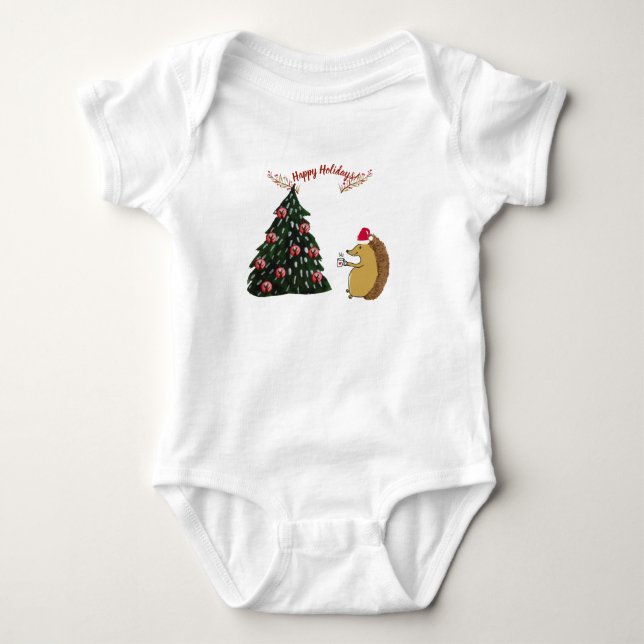 Niedlich Holiday Baby Bodysuit Strampler (Vorderseite)