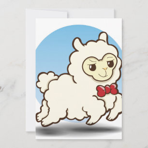 Niedlich Holiday Cartoon Lama Karte